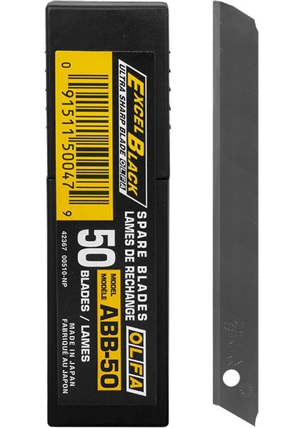 Maket Bıçağı Yedek Dar 50 Li Siyah Abb-50