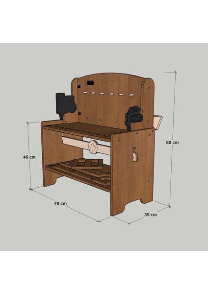 “mandu” Ahşap Çocuk Marangoz Tezgâhı