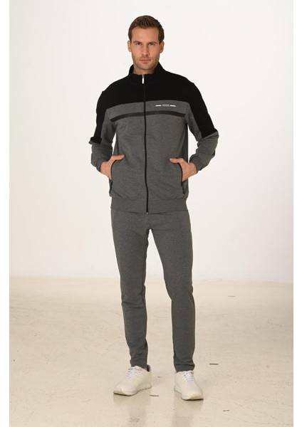 Büyük Beden Pamuklu Erkek Eşofman Takımı Antrasit M. 5279B-A