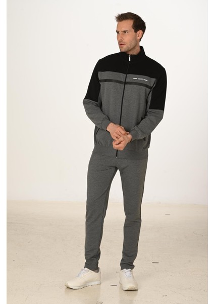 Büyük Beden Pamuklu Erkek Eşofman Takımı Antrasit M. 5279B-A fırsatları