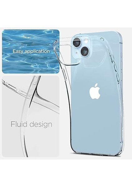 iPhone 14 / 13 ile Uyumlu Kılıf Liquid Crystal 4 Tarafı Tam Koruma Crystal Clear - ACS05033 modelleri