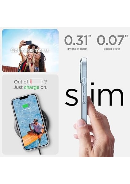 iPhone 14 / 13 ile Uyumlu Kılıf Liquid Crystal 4 Tarafı Tam Koruma Crystal Clear - ACS05033 indirimleri