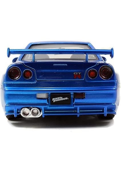Toys Fast & Furious Fits Nissan Skyline Gt-R (R34) Die-Cast Car, 1:24 Scale Blue fırsatları