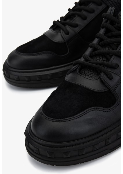 Erkek Hakiki Deri Siyah Nubuk Sneakers & Spor Ayakkabı 352 23078 Erk Ayk SK25-26 Sıyah Nbk modelleri