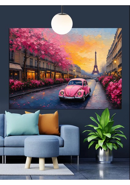 Paris Eyfel Kulesi Ağaçlı Yol Dekoratif Kanvas - Mdf Ahşap Tablo indirimleri