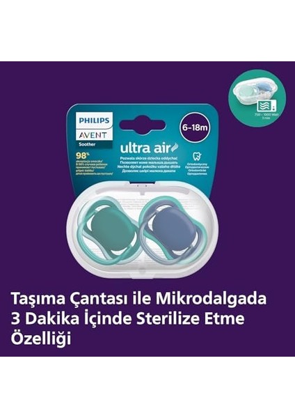 Philips Avent Ultra Air Emzik 6-18 Ay, 2'li Paket, Unisex modelleri