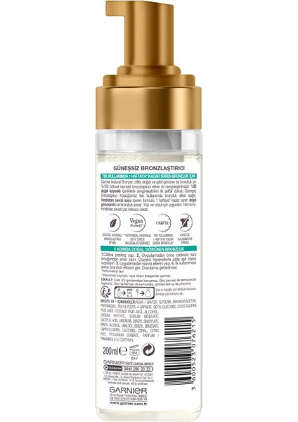 Ambre Solaire Güneşsiz Bronzlaştırıcı Köpük 200ML fiyatları