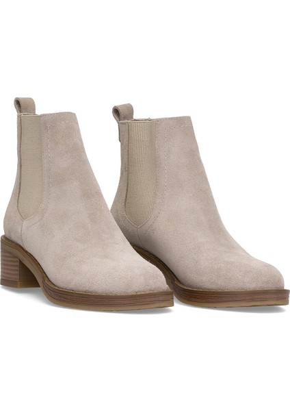 Elit Evelindra Kadın Hakiki Süet Deri Chelsea Bot Bej fırsatları