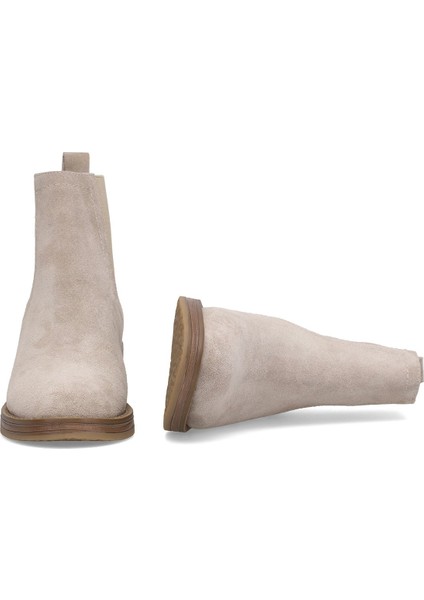 Elit Evelindra Kadın Hakiki Süet Deri Chelsea Bot Bej indirimleri