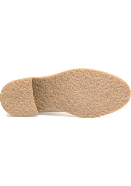 Elit Evelindra Kadın Hakiki Süet Deri Chelsea Bot Bej