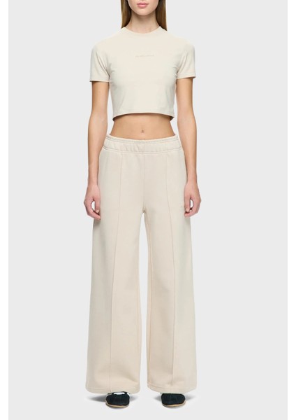 Çimalı Pamuklu Regular Fit Normal Bel Geniş Paça Pantolon Bayan Pantolon LB25FWCLAFUSP fırsatları