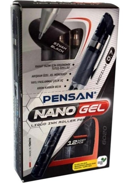 Nano Jel Roller Kalem 12ADET 0,7 mm Kırmızı