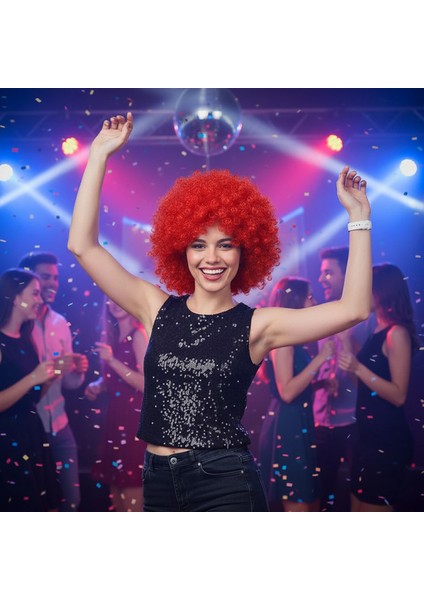 Animasyon Parti ve Palyaço Peruğu - Kırmızı