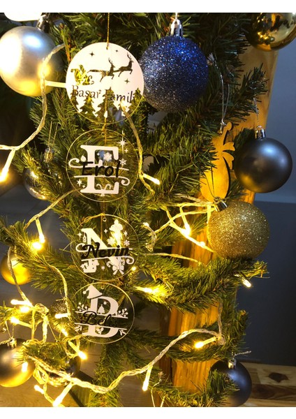 Hediyelik Pleksi Yılbaşı Ağaç Süs Aile Hatıra Süs