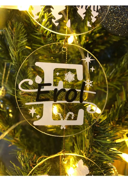 Hediyelik Pleksi Yılbaşı Ağaç Süs Aile Hatıra Süs