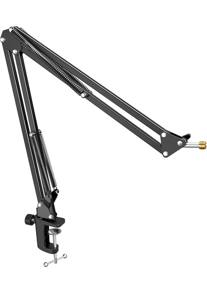 Mikrofon Kol Standı, Süspansiyon Bom Makas Mikrofon Standı, Ağır Hizmet Kelepçeli 3/8 Inç Ila 5/8 Inç Adaptör, Seslendirme, Oyun, Kayıt, Stüdyo, Ev Ofis (Cs1)