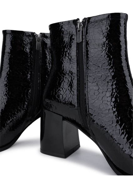 Kadın Suni Deri Siyah Rugan Topuklu Bot 1162 940 Bn Bot SK25-26 Sıyah Fsly indirimleri