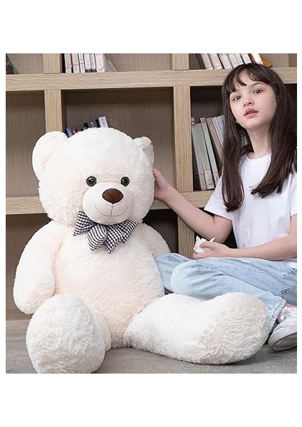 Ayı 120 cm Papyonlu Sevimli Ayı - Sevgiliye En Özel Hediye Beyaz modelleri