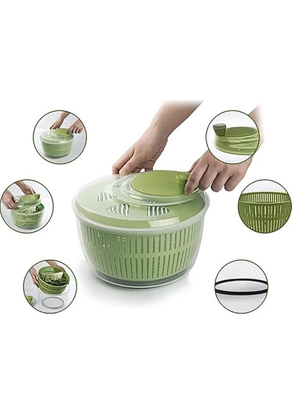 Çok Fonksiyonlu Sebze ve Meyve Kurutucu, 3 Renk Seçeneği, Silikon Kapak, Kurutma Haznesi ve Çıkarılabilir Halka (Yeşil) fırsatları