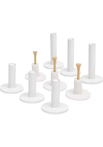 Kauçuk Golf Tişörtleri 9'lu Paket - 3 x 1,5 Inç, 2,25 Inç ve 3,5 Inç Tees - Suni Çim Golf Paspasları ile Evrensel