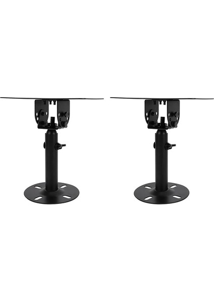 Duvar Montaj Hoparlör Braketi Sağlam Demir Yapısı, Kitaplık Profesyonel Hoparlörler Için Ayarlanabilir Tasarım, Geniş Uyumluluk, Çeşitli Ortamlar Için Uygun, 88LBS Yük Yatağı, 2 Taban 2 Destek