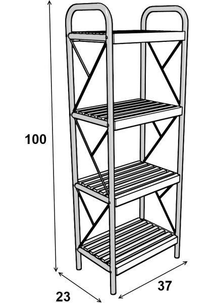 Concept Sahra Krom 4 Katlı Ahşap Raf Banyo Köşe Rafı Düzenleyici Organizer Raf fiyatları
