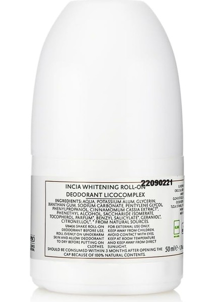 Incia Natural Whitening Beyazlatıcı Kompleks Doğal Roll-On Deodorant 50ML 1 Paket fiyatları