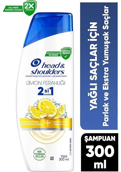 & Shoulders Limon Ferahlığı 2'si 1 Arada Yağlı Saçlar Için Kepeğe Karşı Etkili Şampuan 300ML fiyatları