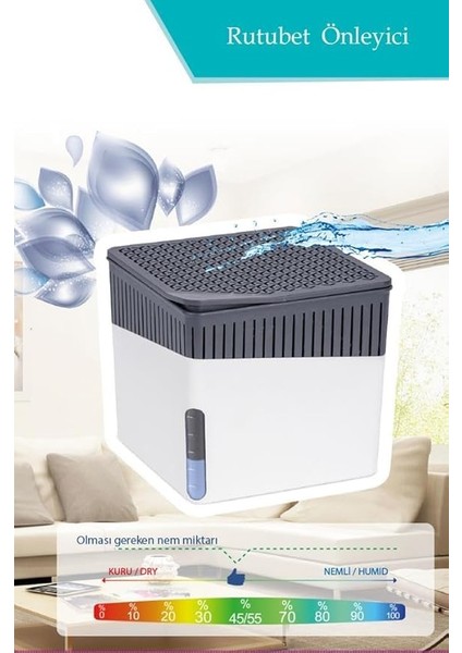 Naturel Nem Alıcı Rutubet ve Küf Önleyici Kare Aparat Beyaz | 500 gr Tablet Ile Etkili Çözüm fiyatları