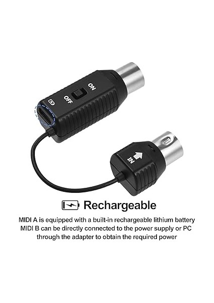 Mini Kablosuz Iletim Sistemi Mıdı Sistemi Mıdı Kablosuz Adaptör Mıdı Arayüzlü Cihazlar Için Tak Çalıştır Desteği fırsatları