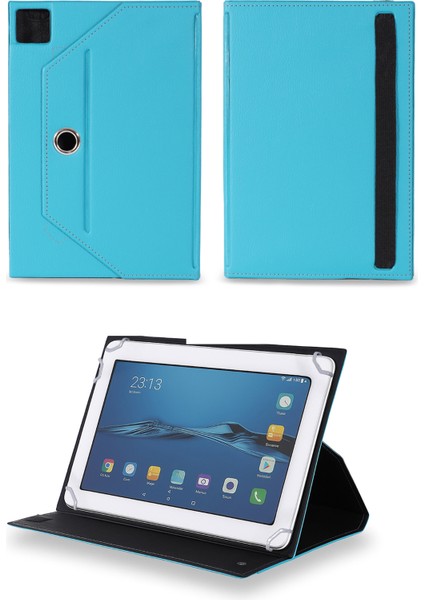 Codegen Speed Plus 101 - 10.1" Tablet Uyumlu Standlı Üniversal Kapaklı Turkuaz Tablet Kılıfı