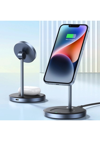 2-In-1 20W Magsafe Telefon Standı Kablosuz Wireless Şarj Özellikli, 90668 fiyatları