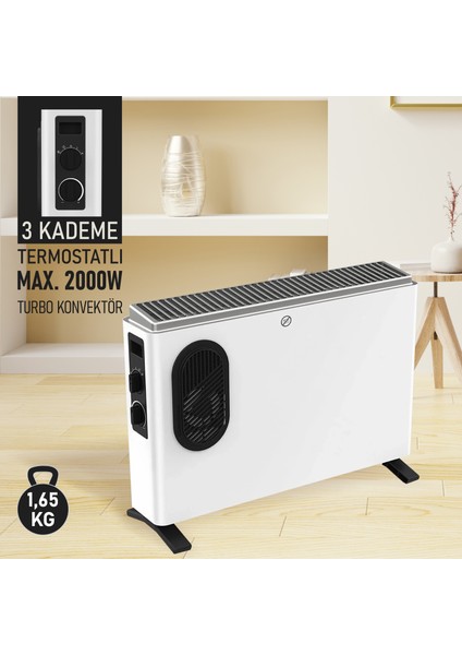 Turbo Konvektör 2000W Fanlı Isıtıcı Soba fiyatları