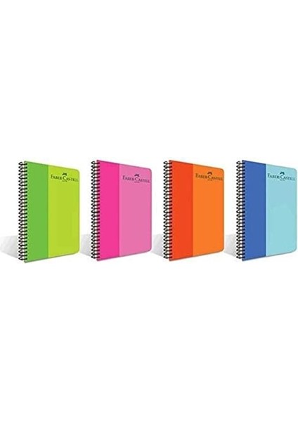 Bicolor Spiralli Defter, A4, 80 Yaprak, 70G Kağıt, Çizgili, Dayanıklı Pp Kapak, Asorti Renkler, Kullanışlı ve Şık Tasarım, Tekli Paket