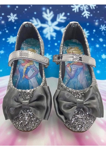 Kız Çocuk Elsalı & Kuromili Parlak Pullu Fiyonklu Babet Ayakkabı fırsatları