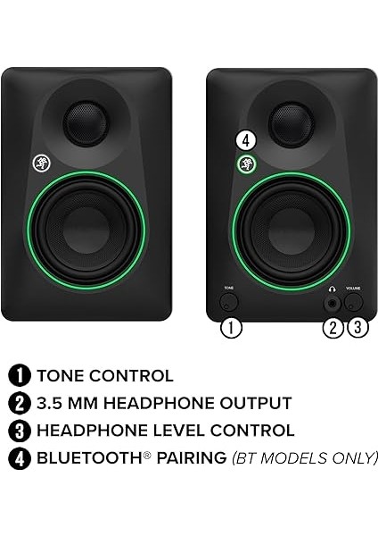 Ton Kontrolü ve Bluetooth'lu 3,5 Inç Powered Stüdyo Monitör indirimleri