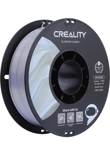 Cr-Sılk Pla Filament Gümüş 1.75MM 1kg