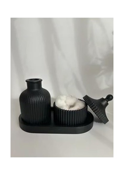 Siyah Seramik ve Mumluk Seti - Modern ve Minimalist Dekorasyon fiyatları