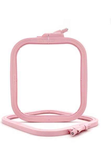 Pembe Küçük (No:2) Plastik Kare Nakış Kasnağı, Çapraz Dikiş Çemberleri, Zımba Iğne Halkası, Kendin Yap El Işi Dikiş, Abs Plastik Nakış Çemberleri