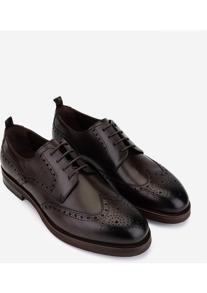 Erkek Hakiki Deri Kahverengi Klasik Ayakkabı 1157 40-119 Erk Ayk SK25-26 Kahve fiyatları