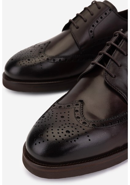 Erkek Hakiki Deri Kahverengi Klasik Ayakkabı 1157 40-119 Erk Ayk SK25-26 Kahve modelleri