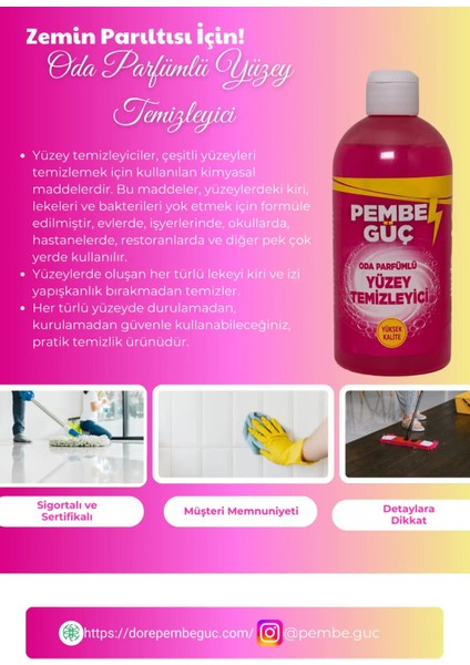 Konsantre Yüzey Temizleyici Oda Parfümlü 500 ml x 3 Adet fiyatları