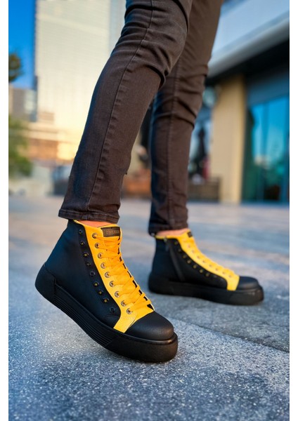 CH167 - GST Blazer Erkek Bot SIYAH - SARI