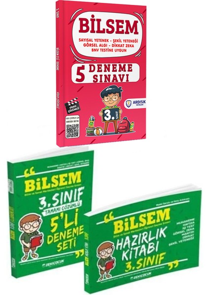 3. Sınıf BİLSEM Deneme Sınavı ve Hazırlık Kitabı