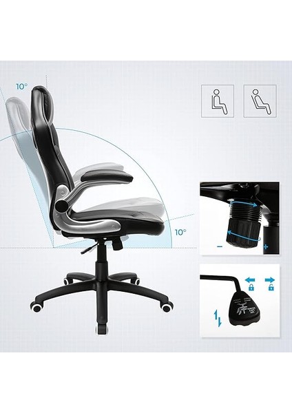 Oyuncu Koltuğu, Ofis Koltuğu, Döner Sandalye, Siyah, OBG62B, 70 x 65 x 115 cm indirimleri