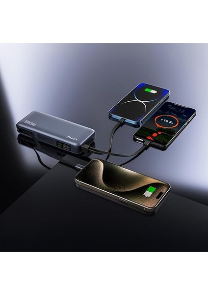 20000MAH 130W LED Ekranlı Usb-A + Type-C Kablolu Powerbank Taşınabilir Hızlı Şarj Cihazı indirimleri