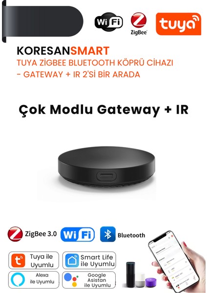 Tuya Zigbee Gateway Hub + Ir 2’si Bir Arada