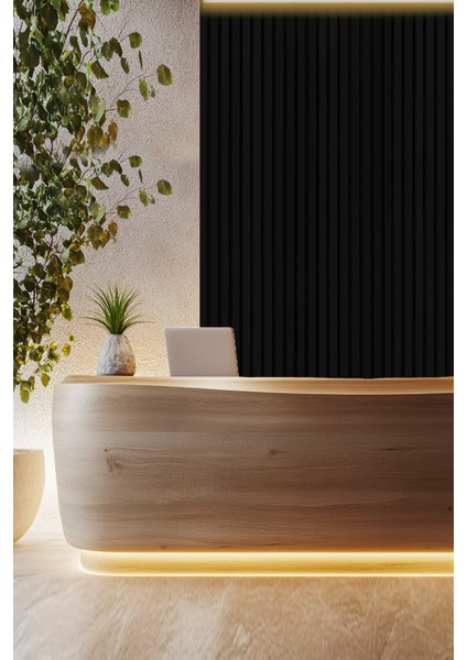 Mdf Ahşap Akustik Duvar Paneli 60X275 cm - Siyah
