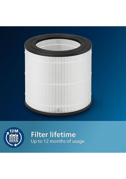 AC0650 ve AC0651/10 Hava Temizleyici Için Orijinal Yedek Filtre, Nanoprotect Hepa, 12 Ay, Levenslange Göstergesi, Zwart/wit (FY0611/30) fırsatları