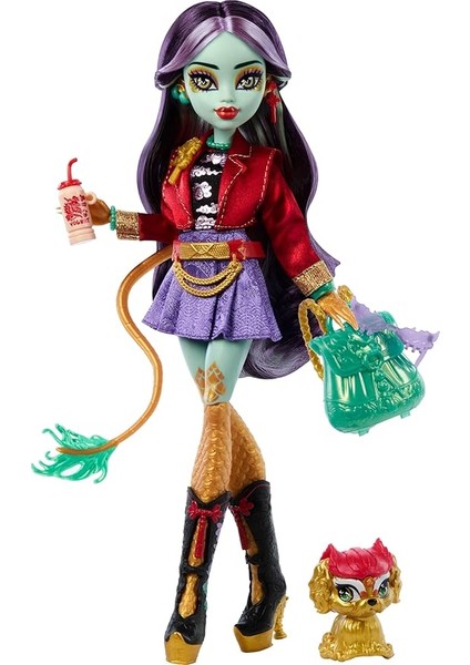 Hıgh Jınafıre Long™ Monster High Jinafire Long Bebek, Köpekçiği Cloudy 'yun Yun' ve 7 Aksesuar HYV58